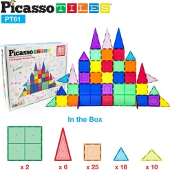 61 bitar*Picasso Tiles Clearance