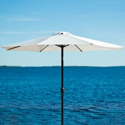 Ø300 cm Beige/Svart med Vev och Tilt Funktion*Hillerstorp New