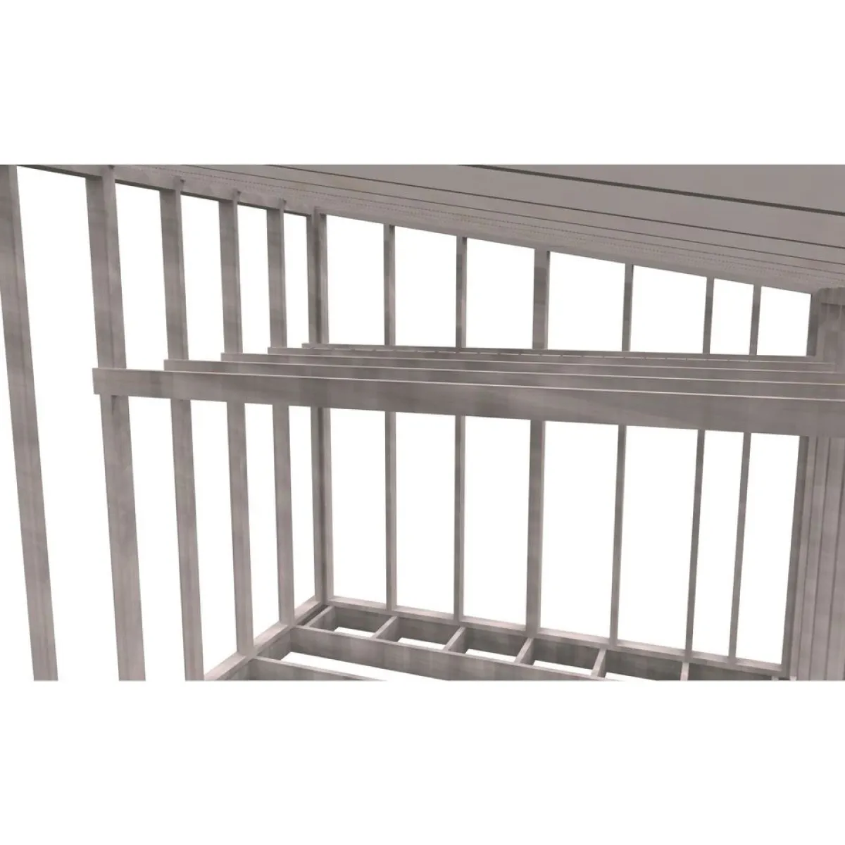 10 grader med Loft 7200x3940 mm Färdiga Sektioner*Byggstommar Outlet