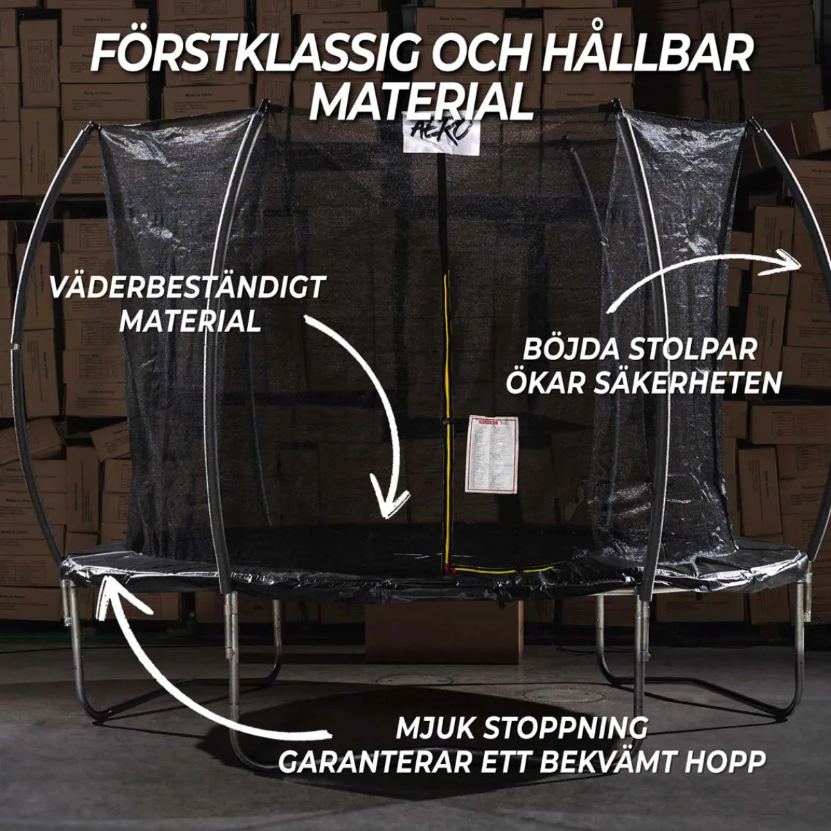 Aero med Skyddsnät 3,66 m*React Discount