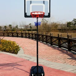 Alley-Oop med Hjul & Justerbar Basketkorg 1,55-2,10m*Trekkrunner New