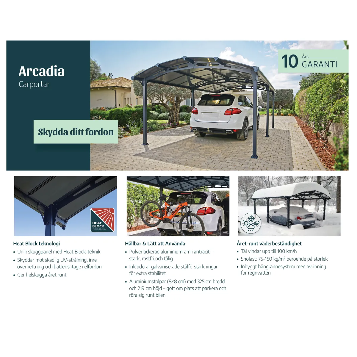 Arcadia I Metall 3,6x4,5 m*Canopia by Palram Hot