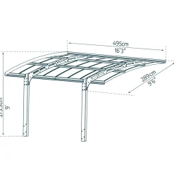 Arizona Breeze I Metall 3x5 m*Canopia by Palram Sale