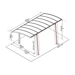 Arizona Breeze I Metall 3x5 m Specialförpackning*Canopia by Palram Hot
