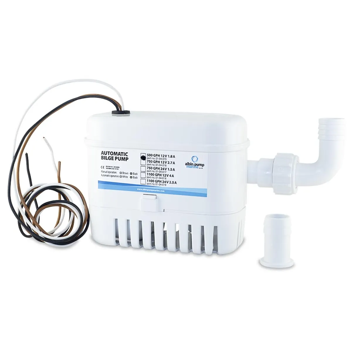 Automatisk 500 GPH 12V*Albin Group Marine New