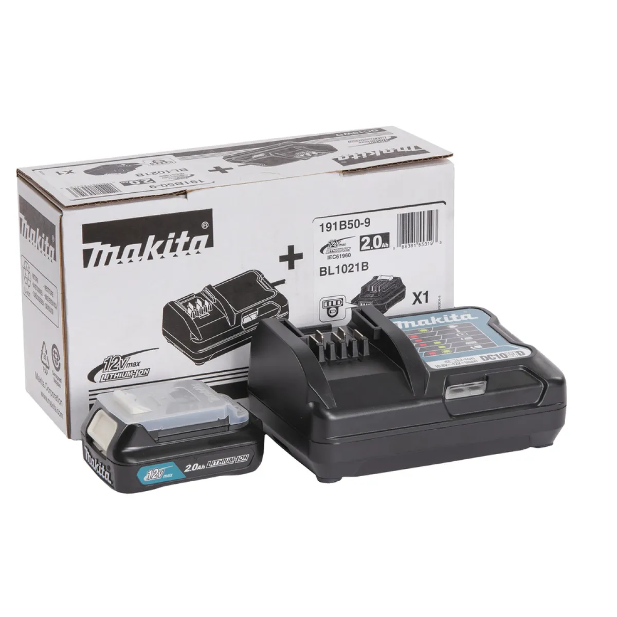 191B50-9 12V 2,0 Ah Li-ion Batteri och Laddare*Makita Discount