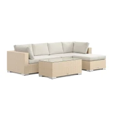 Bahamas utomhus divansoffa 5-sits med vändbar divan och bord*Comfort Garden Best