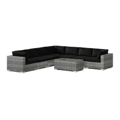 Bahamas utomhus hörnsoffa 7-sits vändbar med bord*Comfort Garden Clearance