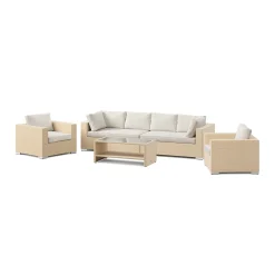 Bahamas utomhus soffgrupp 6-sits med två fåtöljer och bord med hylla*Comfort Garden Online