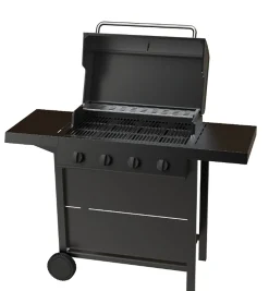 Barbeque 4 Brännare Svart*Dose Clearance