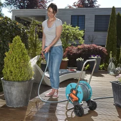 Bevattning Slangvagn & Kran Med Vattenspridare & Sprinklerpistol*Gardena