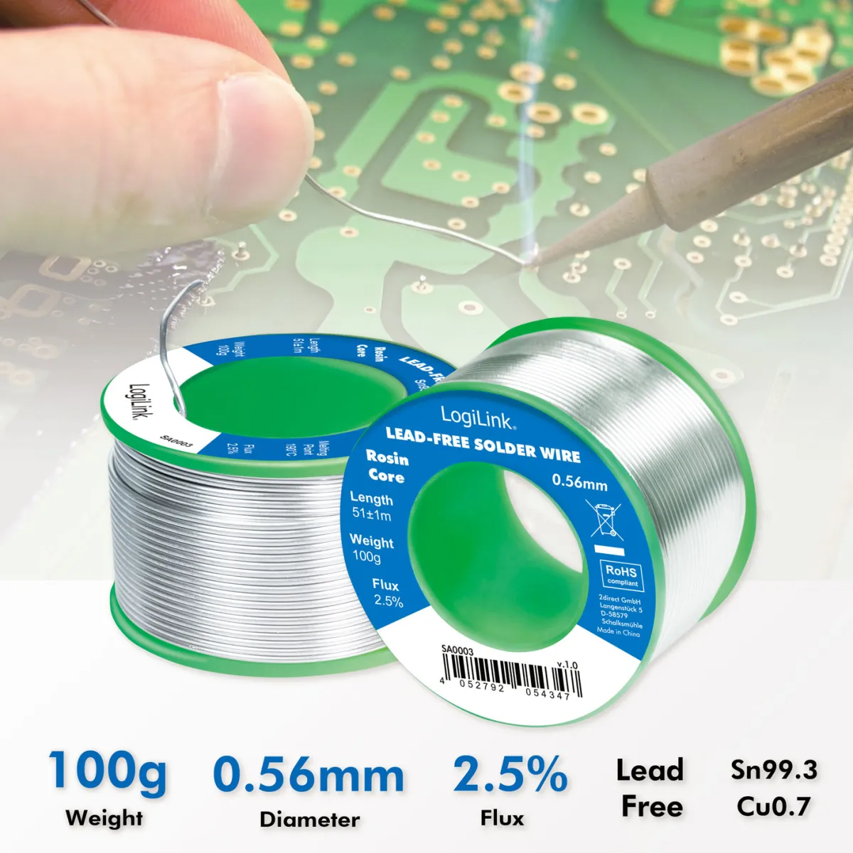 Blyfritt 0,56mm 100g*LogiLink Sale