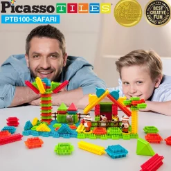Bristle Blocks 100 Bitar Safari*Picasso Tiles New