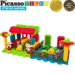 Bristle Blocks 100 Bitar Safari*Picasso Tiles New