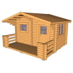 Bräska 10 m² Fristående Bastuhus med Altan & Sadeltak*Baseco Discount
