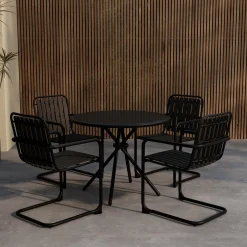Chios 4 Stolar med Ø90cm Bord*Venture Home Outlet