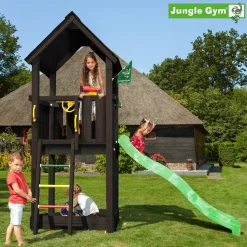 Club inkl. rutschkana, grundmålat svart*Jungle Gym Discount