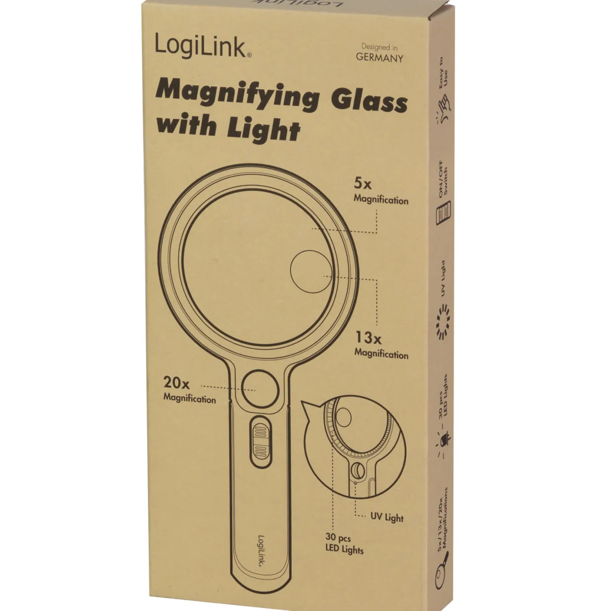 Ø9cm med LED-belysning