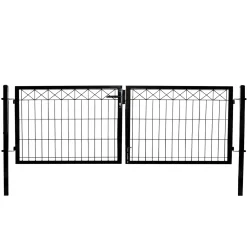 300 Cm Svart Inkl. Stolpar