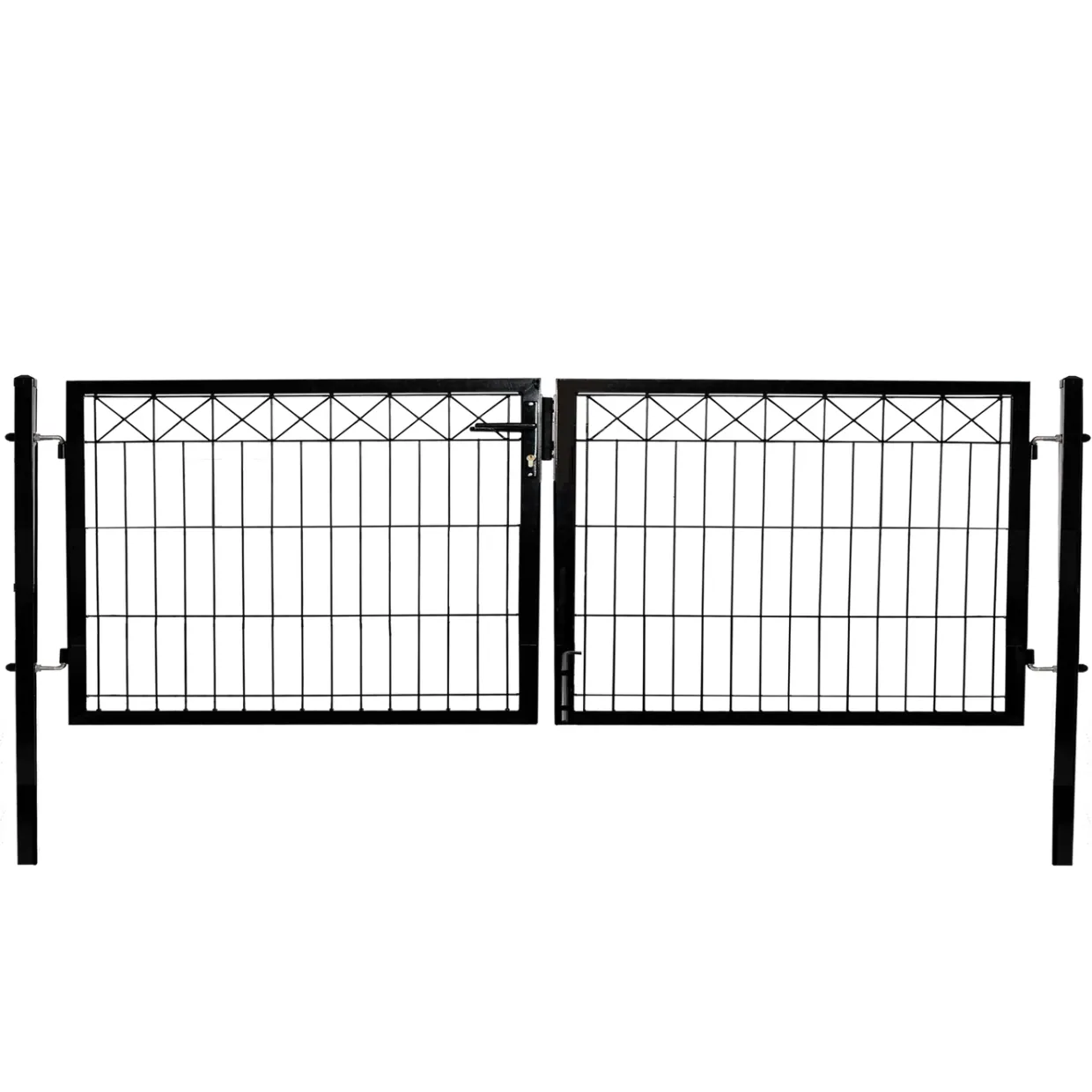 300 Cm Svart Inkl. Stolpar