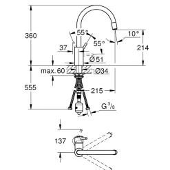 Concetto Med Utdragbar Pip*Grohe Hot