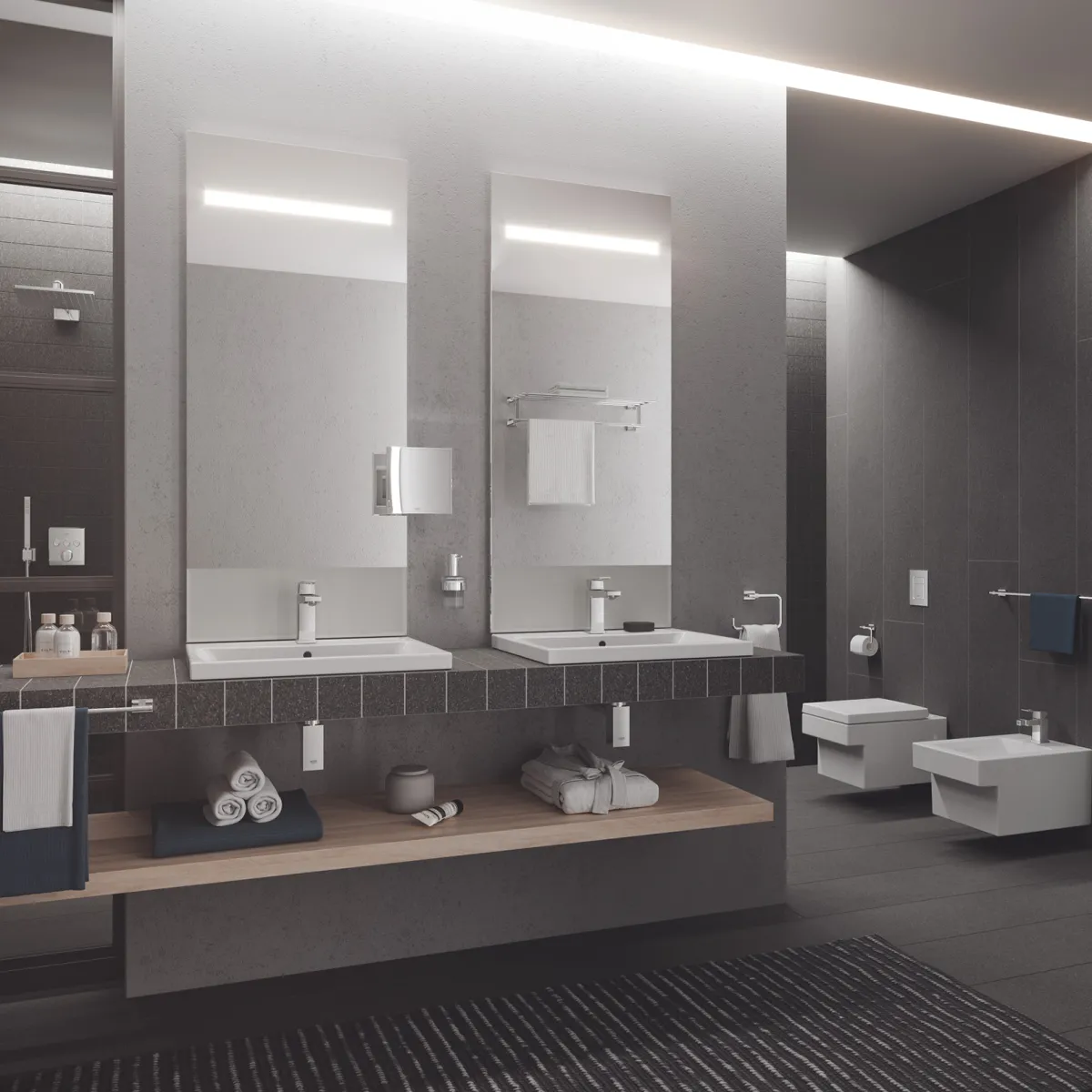 Cube Ceramic 39477 60 cm Bänktvättställ*Grohe Online