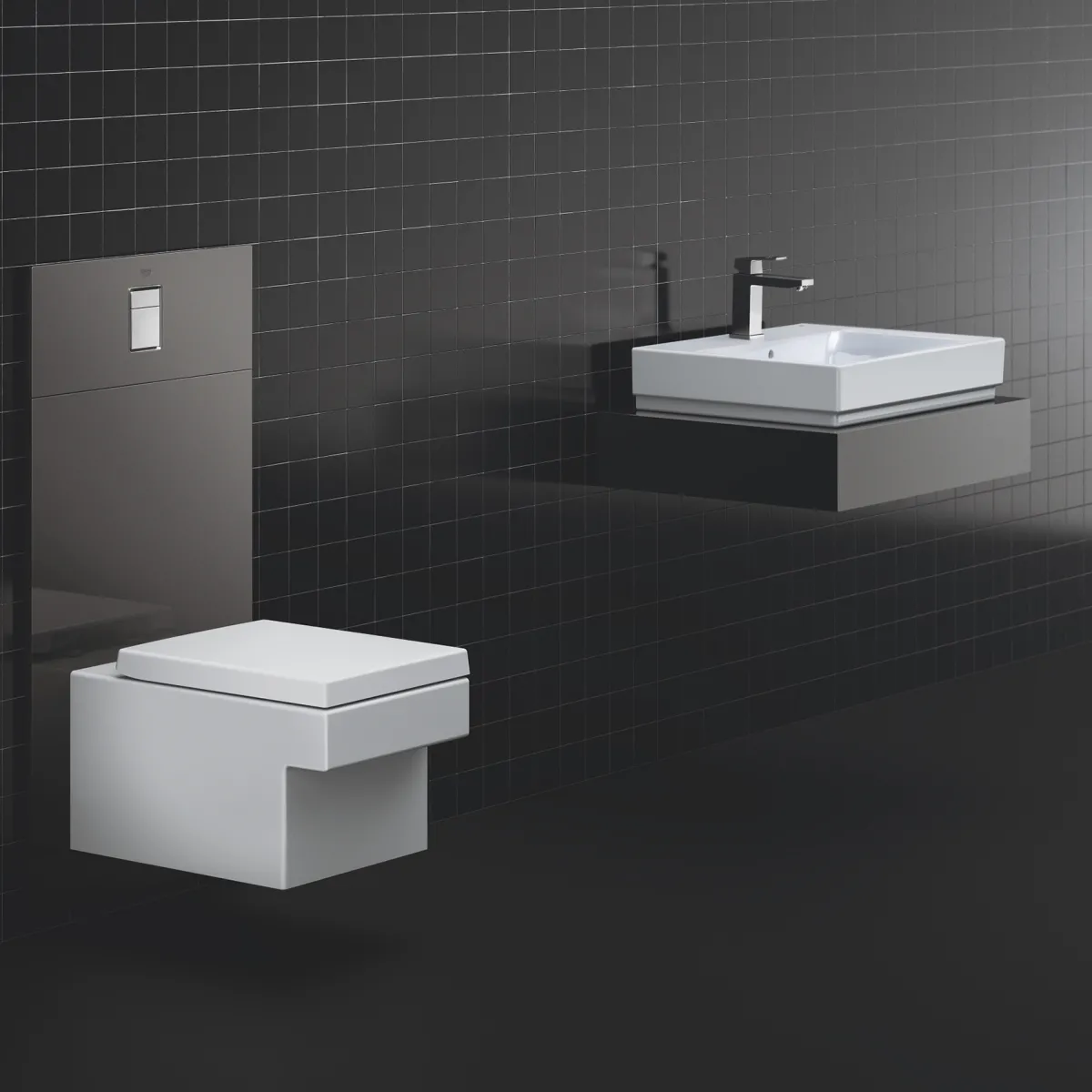 Cube Ceramic 39477 60 cm Bänktvättställ*Grohe Online