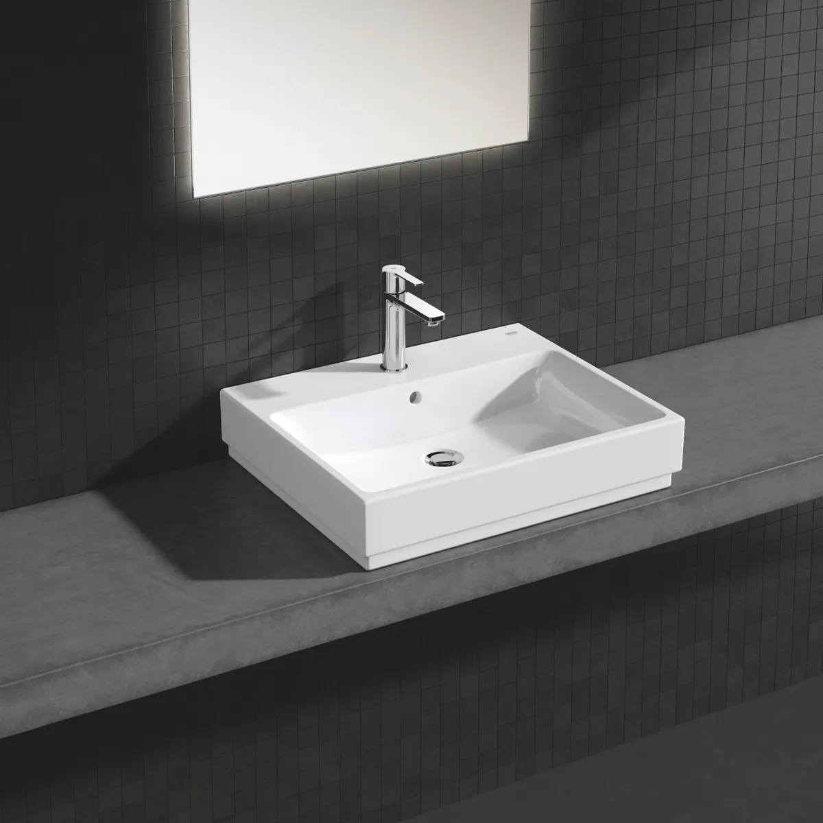 Cube Ceramic 39477 60 cm Bänktvättställ*Grohe Online
