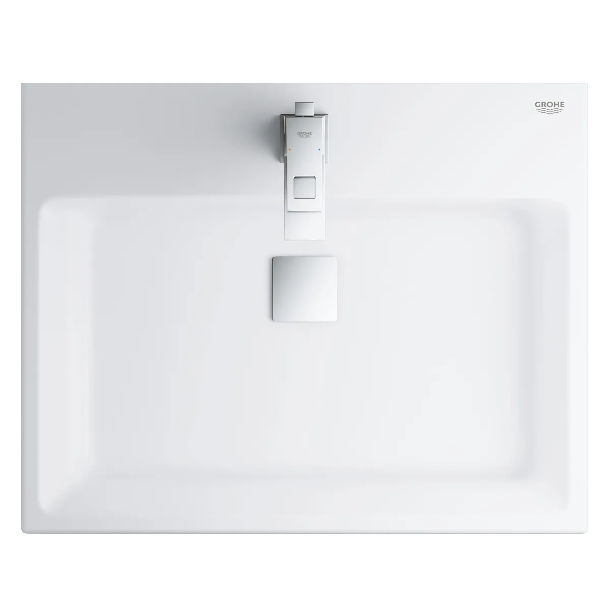 Cube Ceramic 39477 60 cm Bänktvättställ*Grohe Online