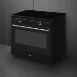 CX91IMBL Svart 90cm med Varmluft och Timerfunktion*Smeg Online