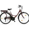 Dam 28" med Cykeldator Mattröd