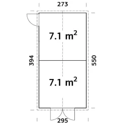 Dan 14,2 m2*Palmako