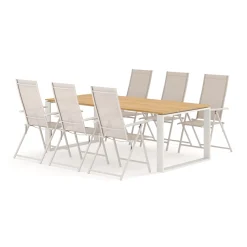 Devon utomhus matgrupp 210x100 cm med 6 Sanna positionsstolar*Comfort Garden Best