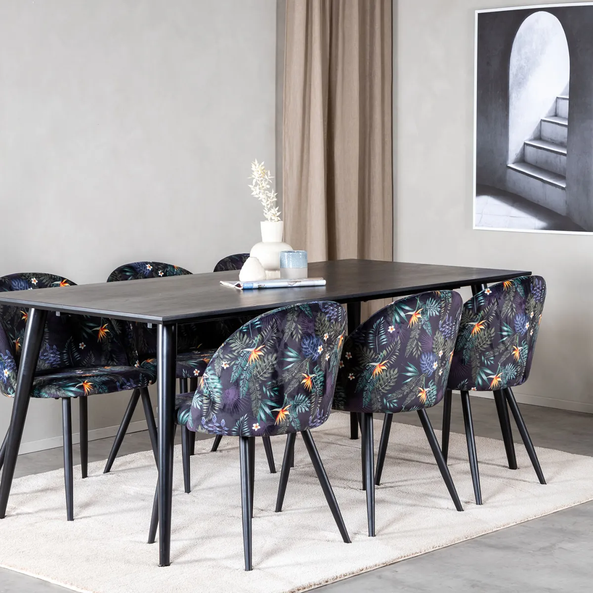 Dipp med 6 Velvet Stolar*Venture Home Hot