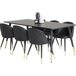 Dipp med 6 Velvet Stolar*Venture Home Hot