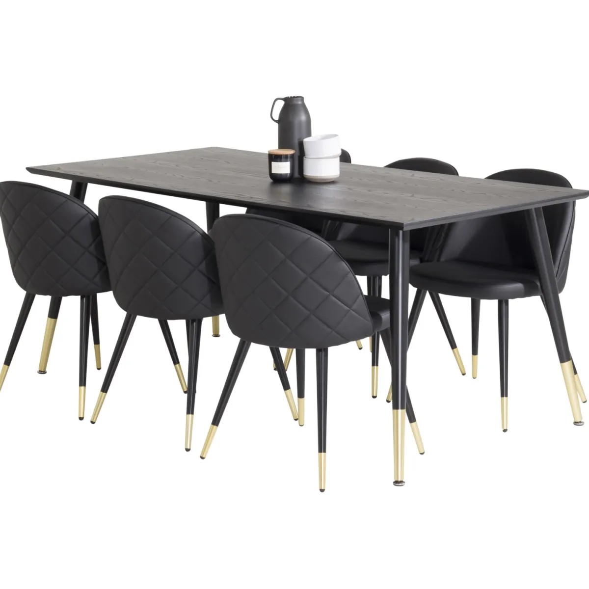Dipp med 6 Velvet Stolar*Venture Home Hot