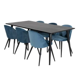 Dipp med 6 Velvet Stolar*Venture Home Hot