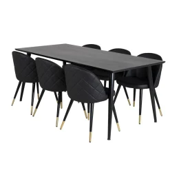 Dipp med 6 Velvet Stolar*Venture Home Hot