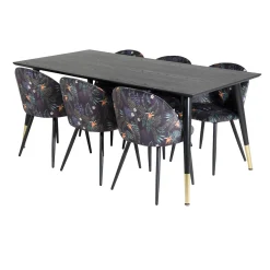 Dipp med 6 Velvet Stolar*Venture Home Hot