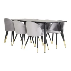 Dipp med 6 Velvet Stolar*Venture Home Hot