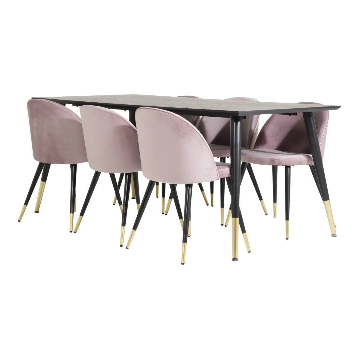 Dipp med 6 Velvet Stolar*Venture Home Hot