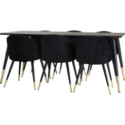 Dipp med 6 Velvet Stolar*Venture Home Hot