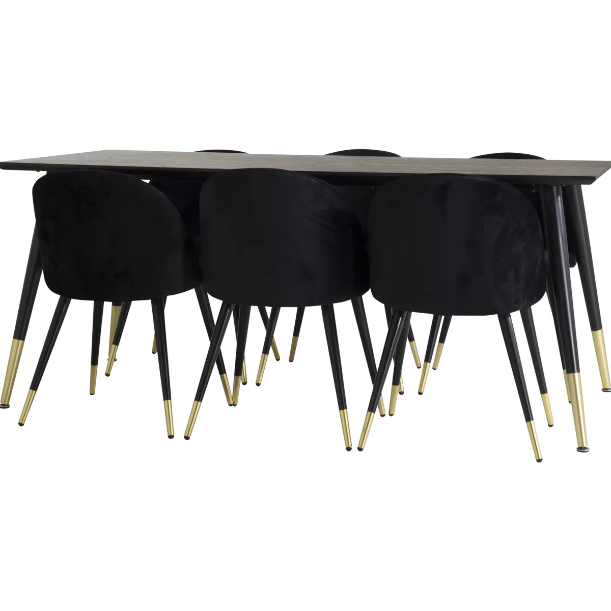 Dipp med 6 Velvet Stolar*Venture Home Hot