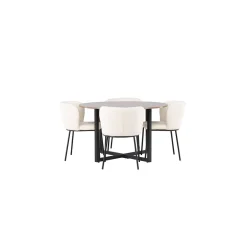 Durango Ø120 cm med 4 st Edina stolar*Venture Home Online
