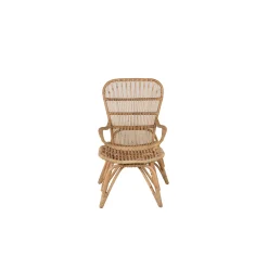 Ella Loungestol i Rotting ink Dyna och Fotpall*Venture Home Outlet