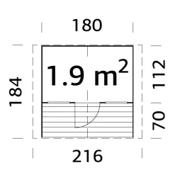 Felix 1,9 m2*Palmako Clearance