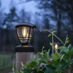 Felix Svart LED Solcellslampa med Sensor*Star Trading