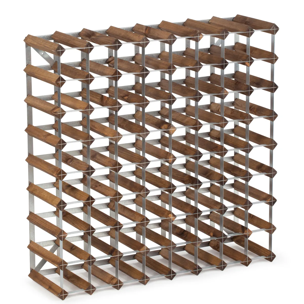 72 Flaskor Påbyggningsbart*Traditional Wine Rack New