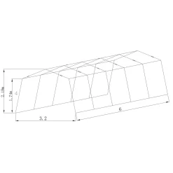 G500 3,2x6x2,2 m Grå*Prohall New