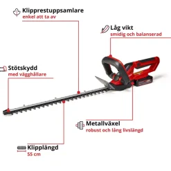 GE-CH 1855/1 Med Batteri & Laddare*Einhell